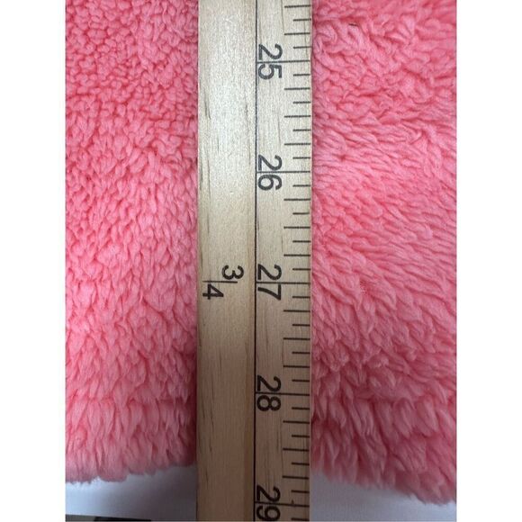 Women’s Fuzzy Pajamas Hooed Plush Jacket Pink Peach Size L - Picture 7 of 9